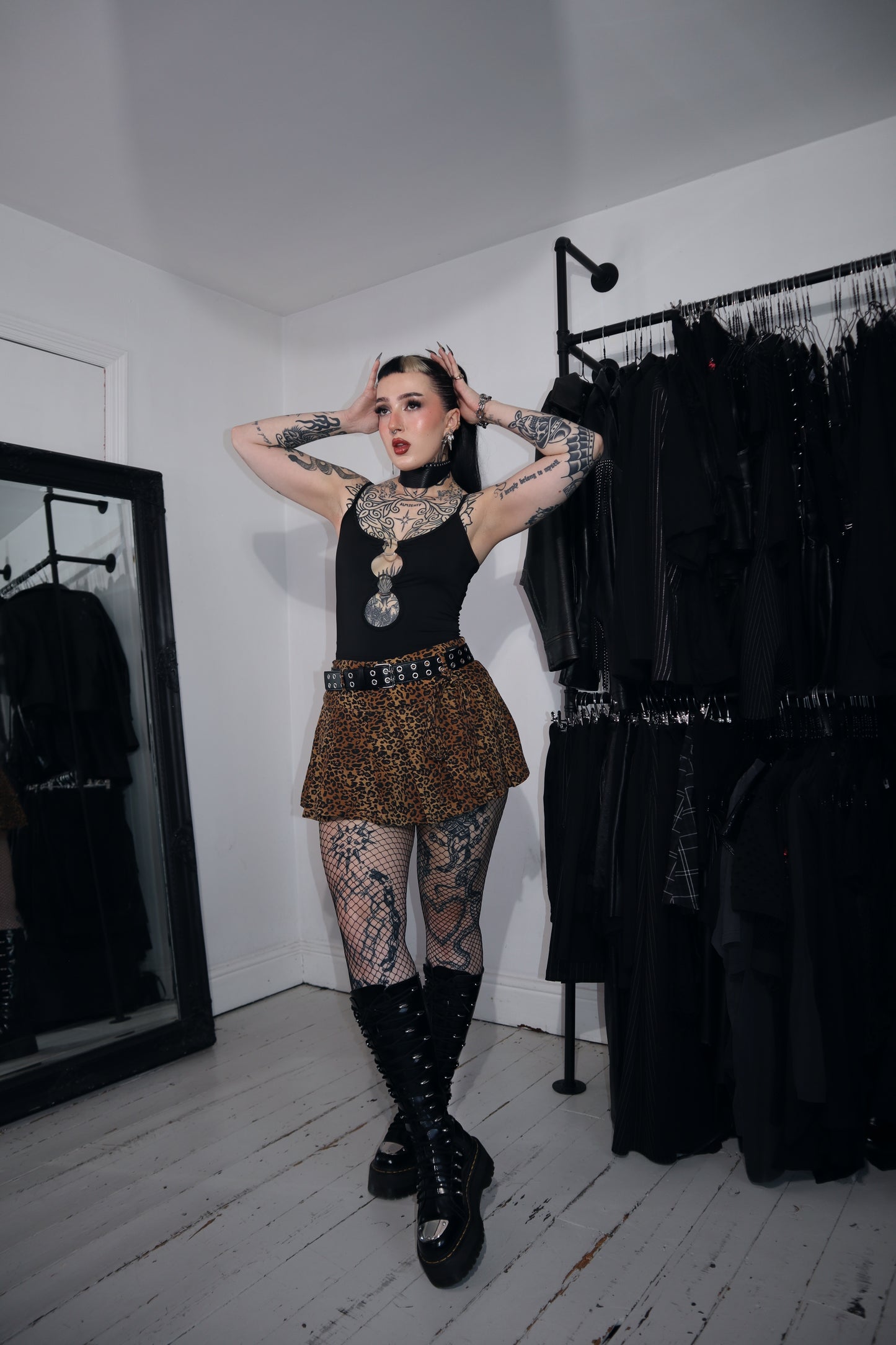Leopard Pleated Skort