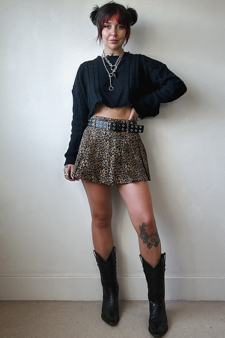Leopard Micro Mini Skirt