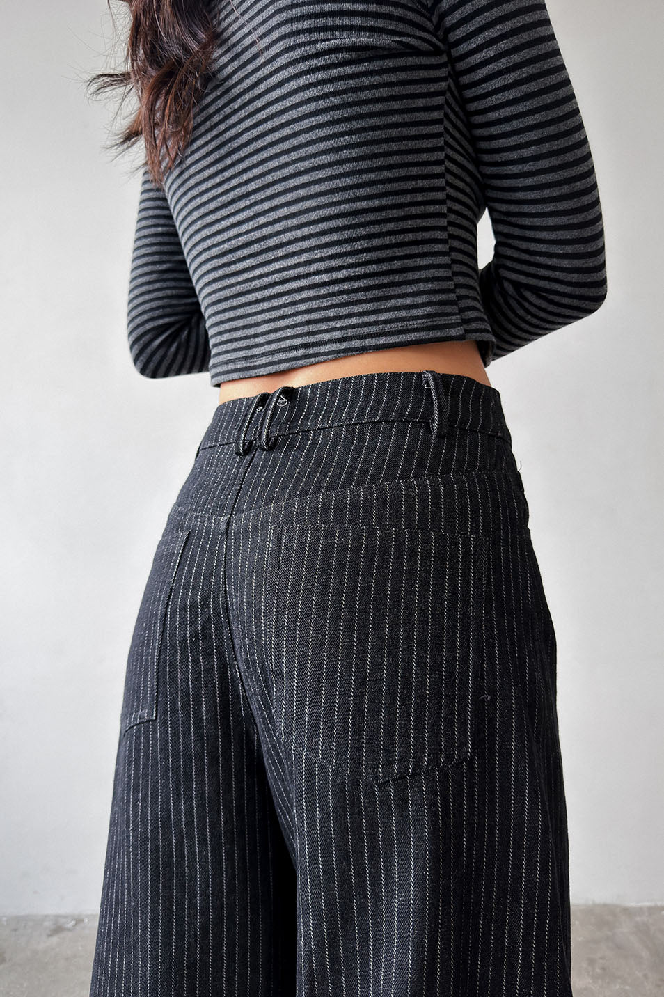 Pinstripe Pierce Me Trouser
