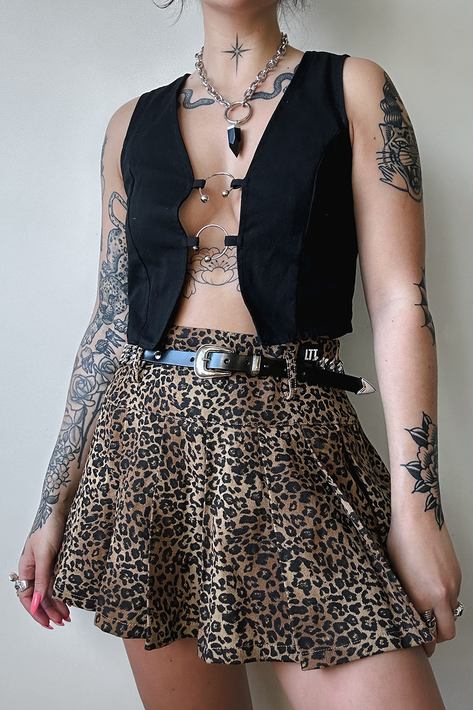 Leopard Micro Mini Skirt