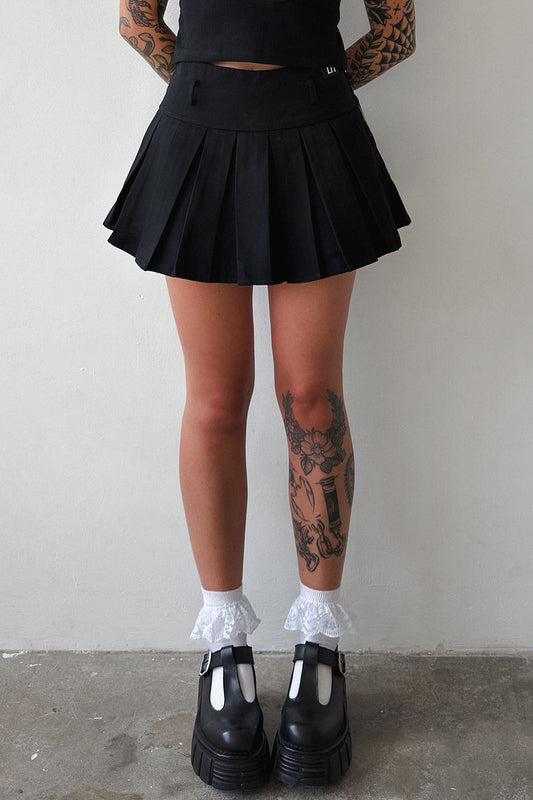 Black Pleated Skort