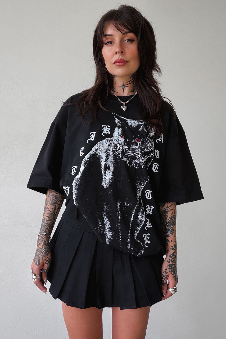 Black Pleated Skort
