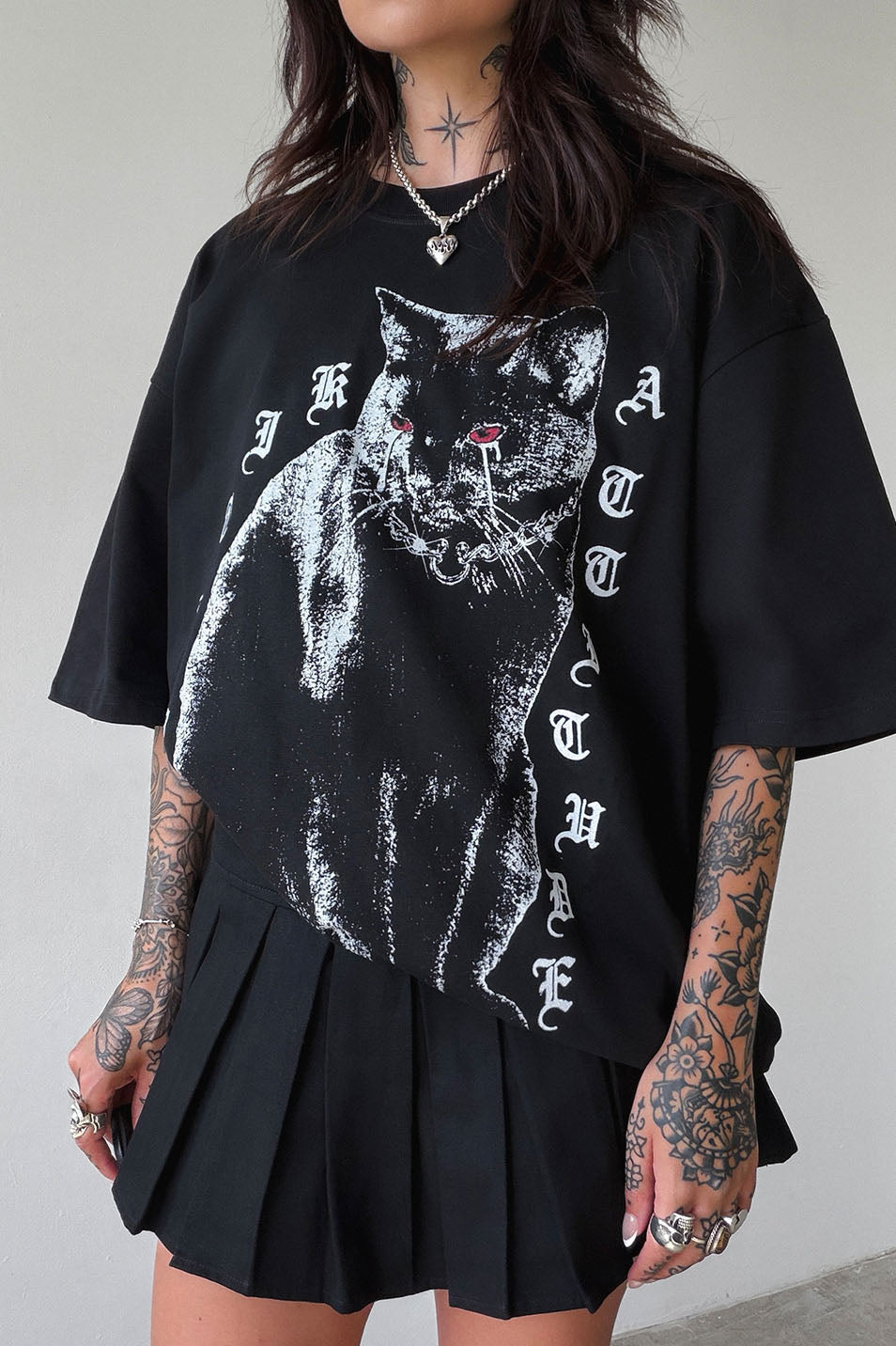 Black Pleated Skort