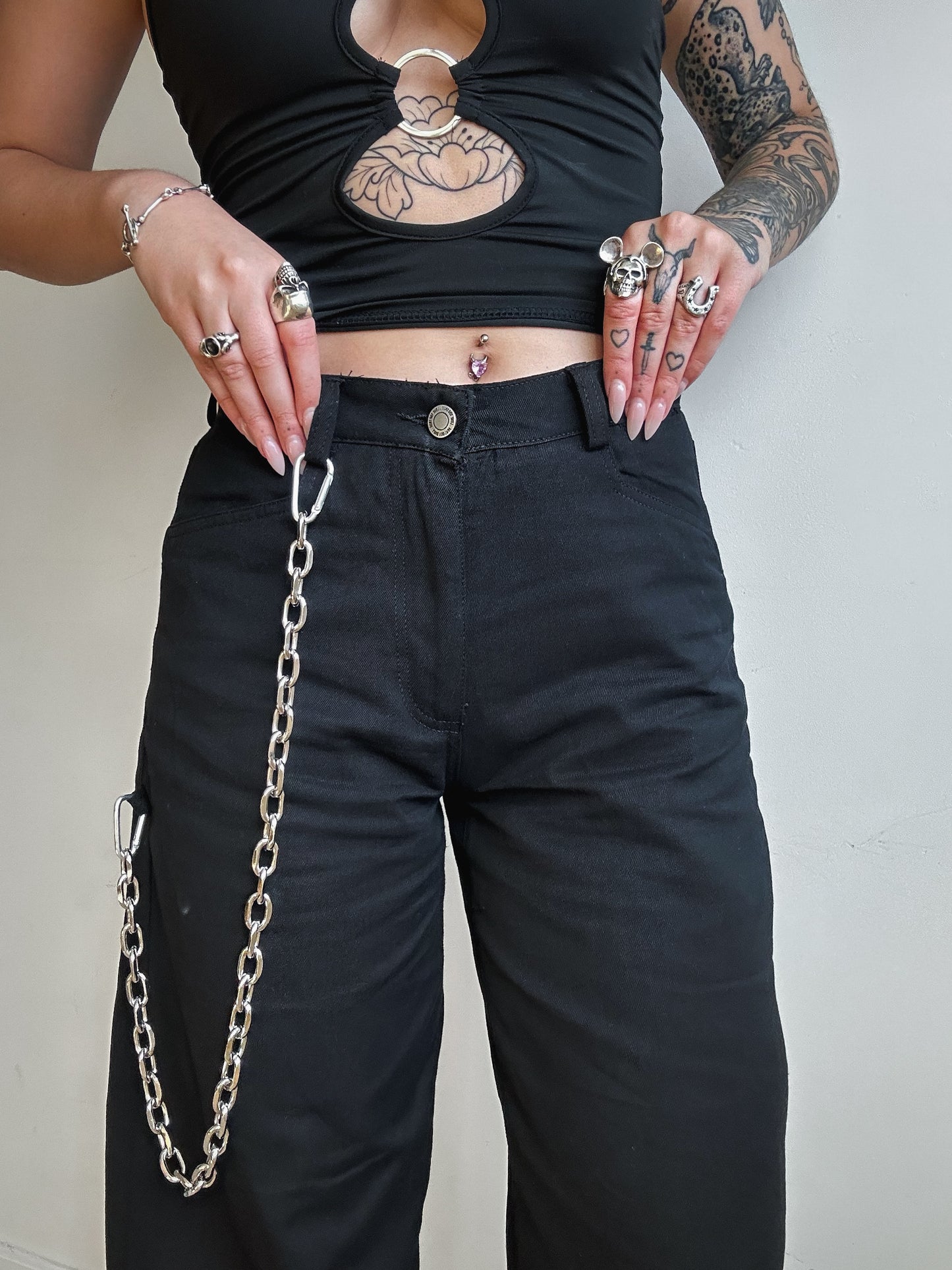 Black Wide Leg Trouser