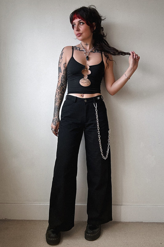 Black Wide Leg Trouser