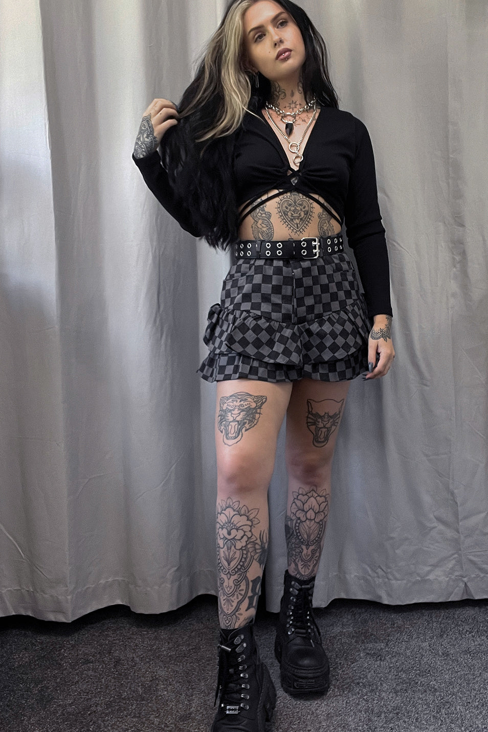 Checkerboard Skort