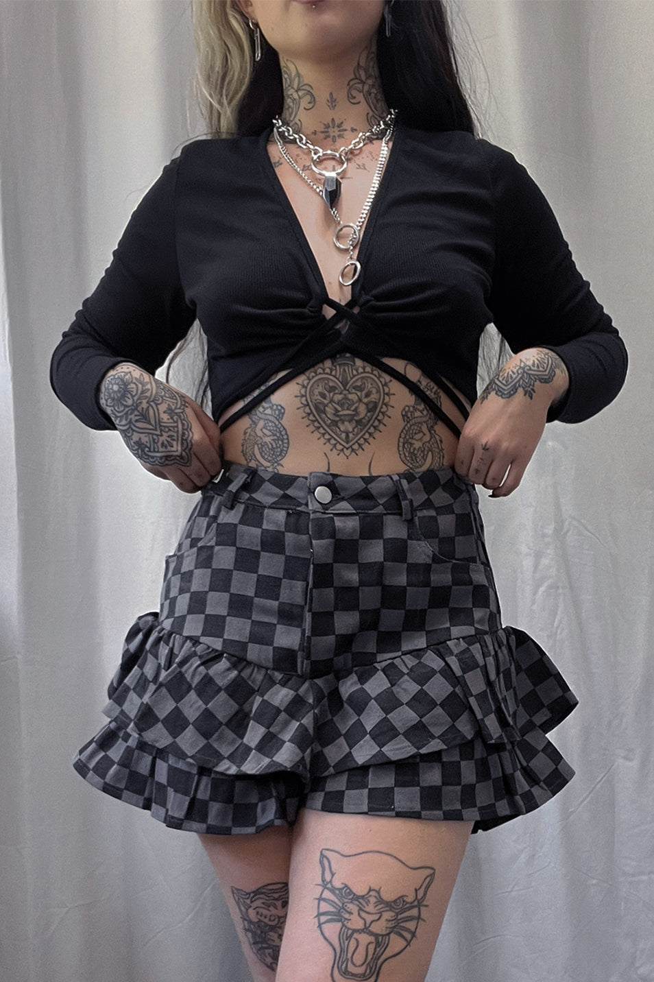 Checkerboard Skort