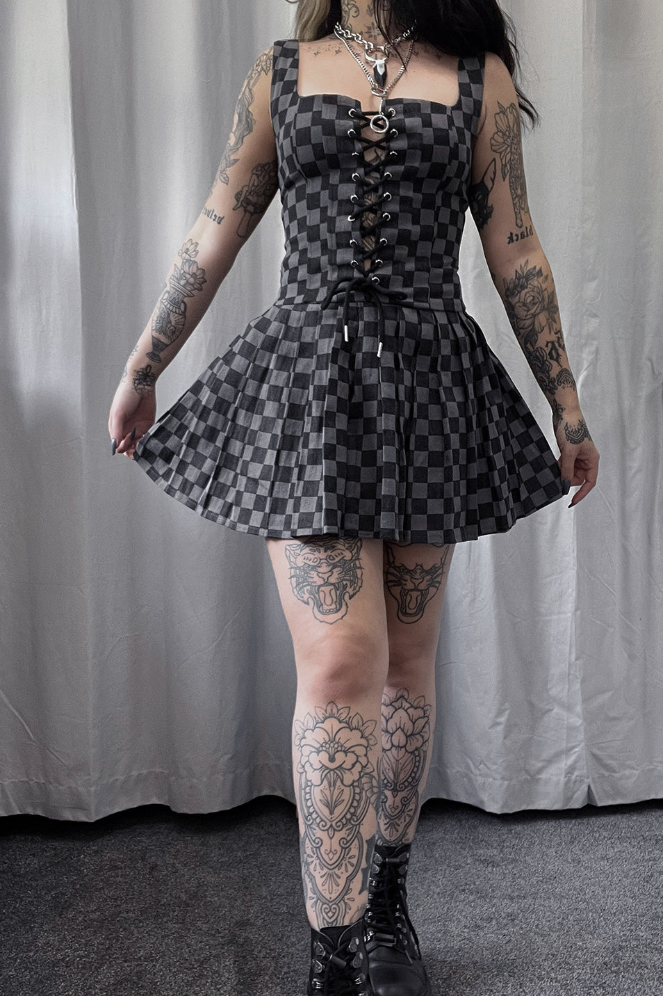 Checkerboard Tennis Dress