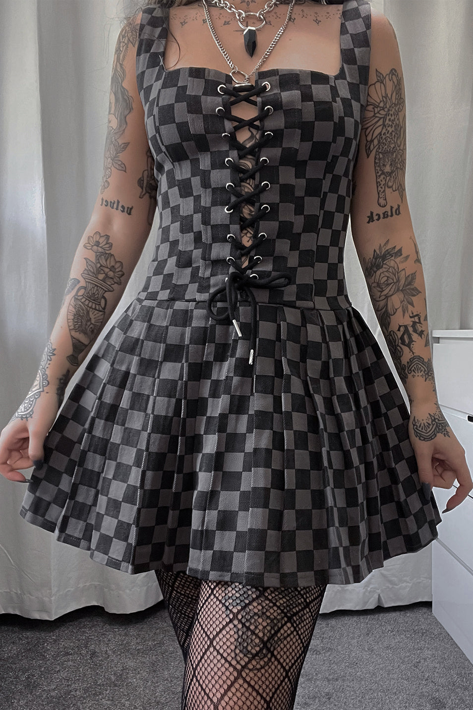 Checkerboard Tennis Dress