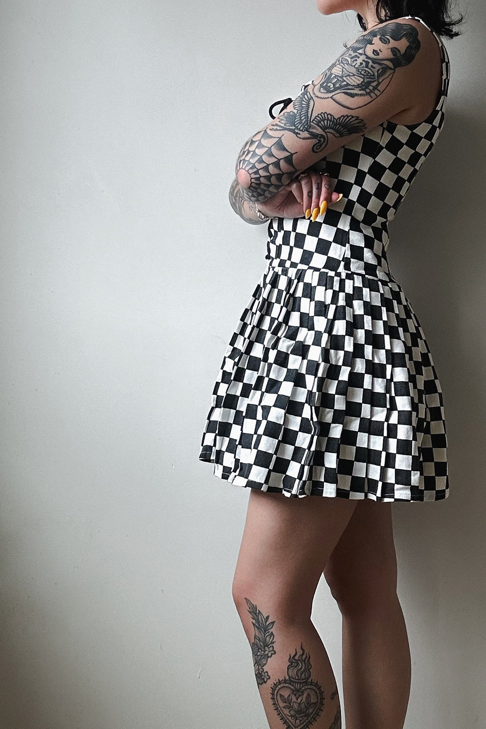 Classic Checkerboard Tennis Dress