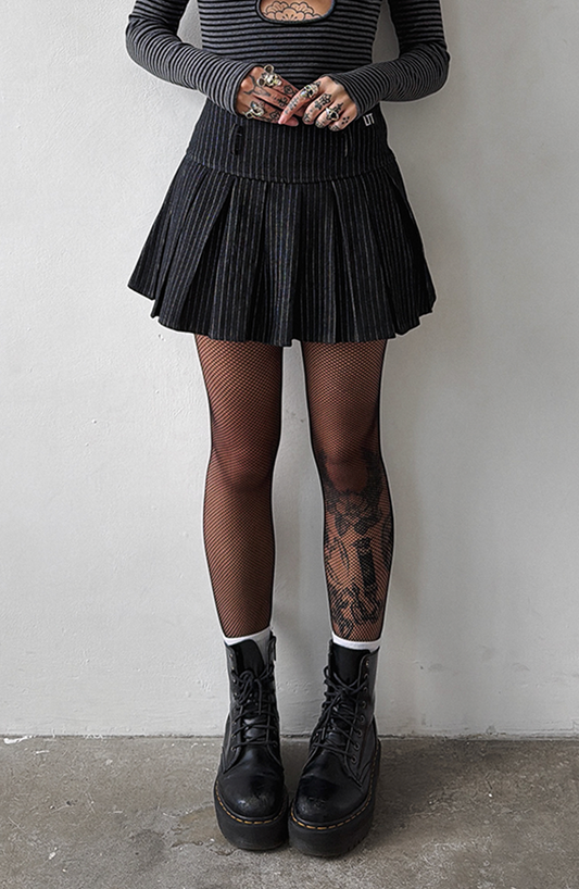 Fishnet footless tights