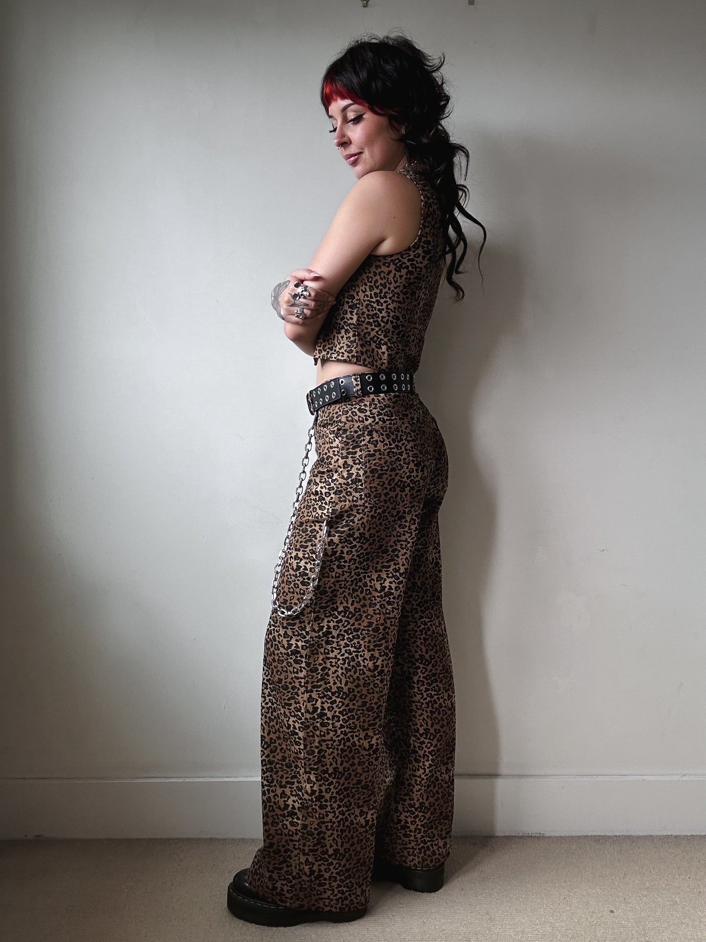 Leopard Wide Leg Trouser