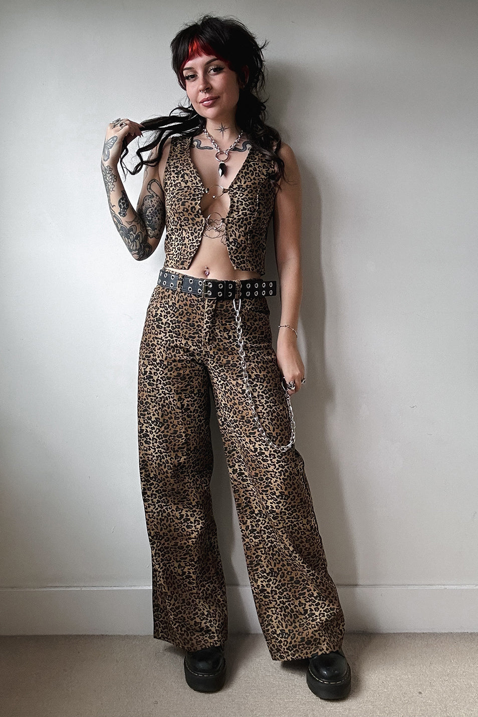 Leopard Wide Leg Trouser