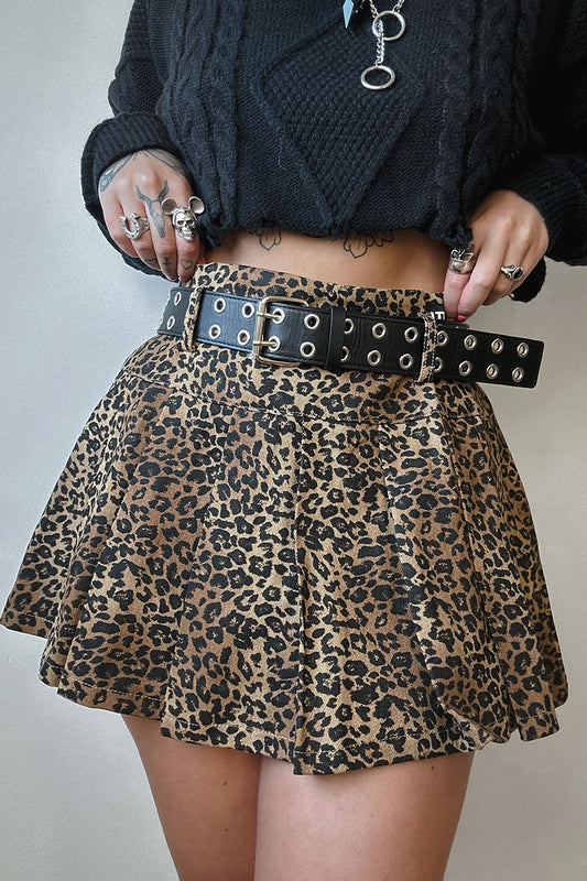 Leopard Micro Mini Skirt