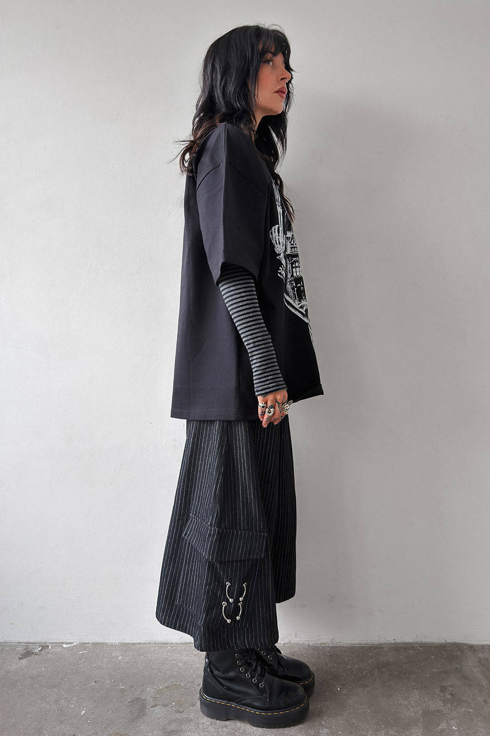 Pinstripe Pierce Me Trouser
