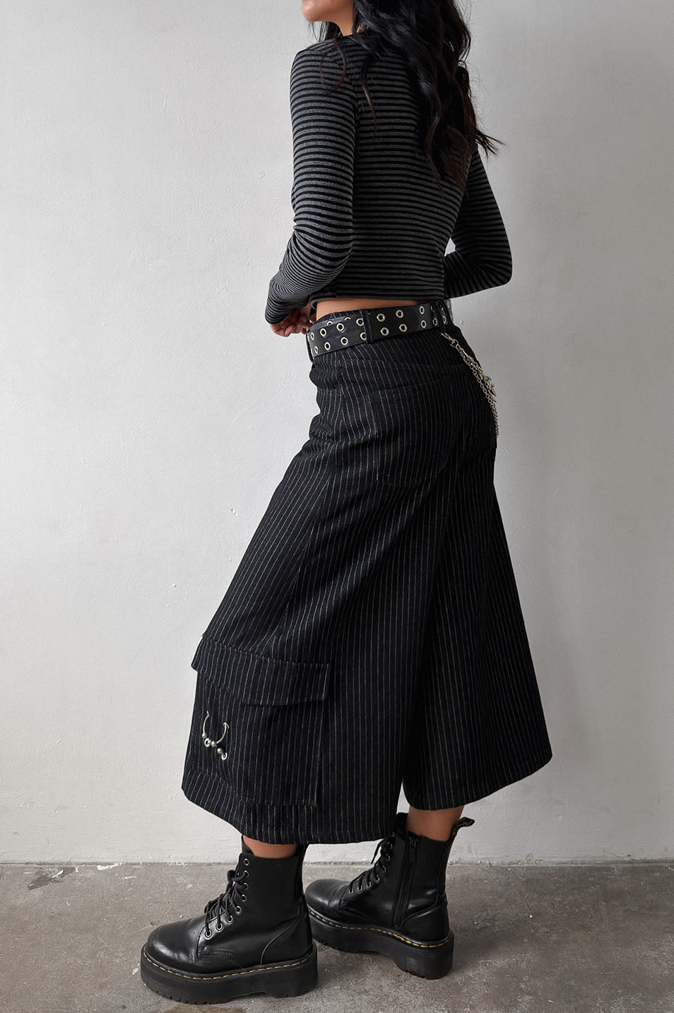 Pinstripe Pierce Me Trouser