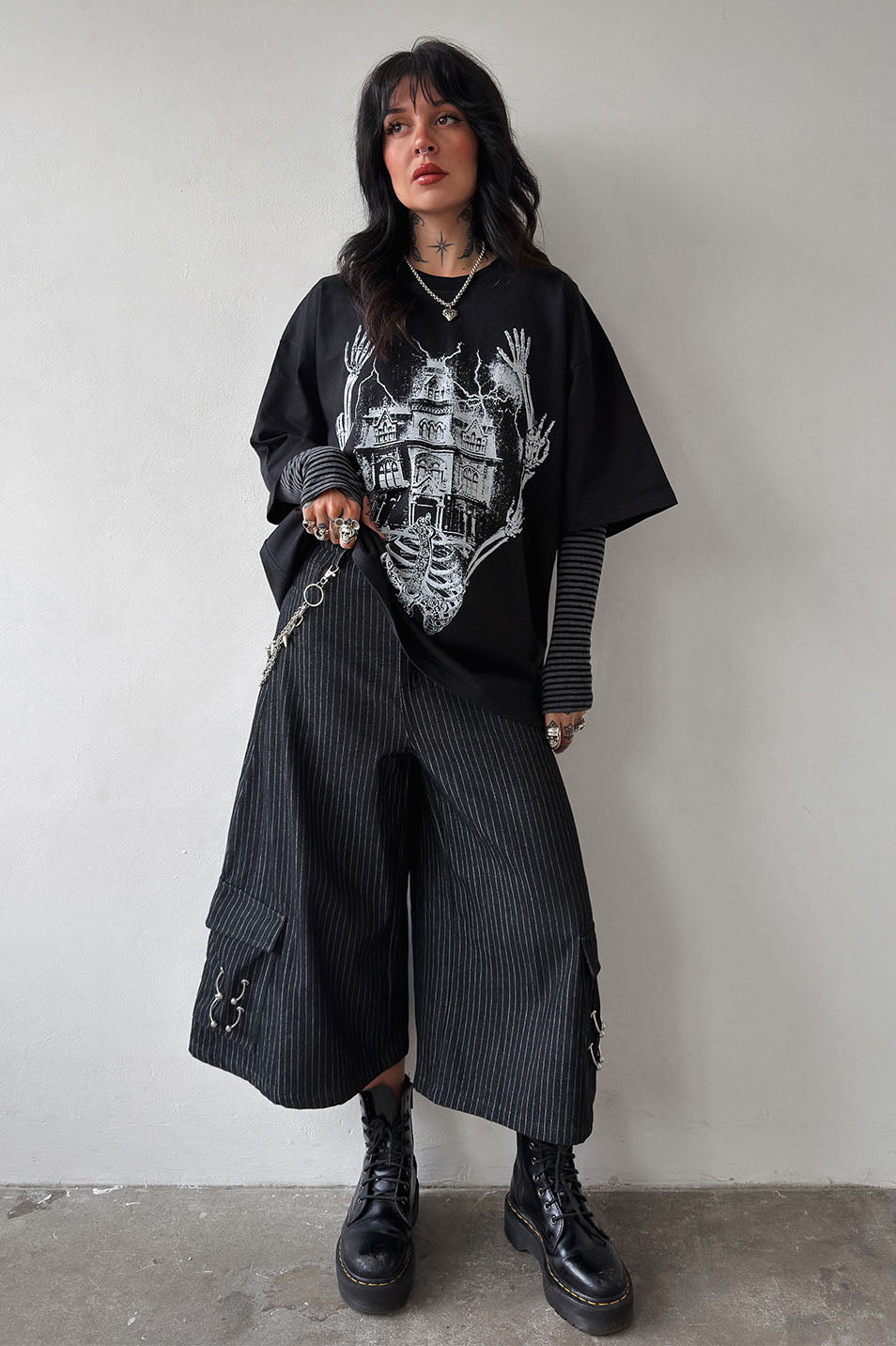 Pinstripe Pierce Me Trouser