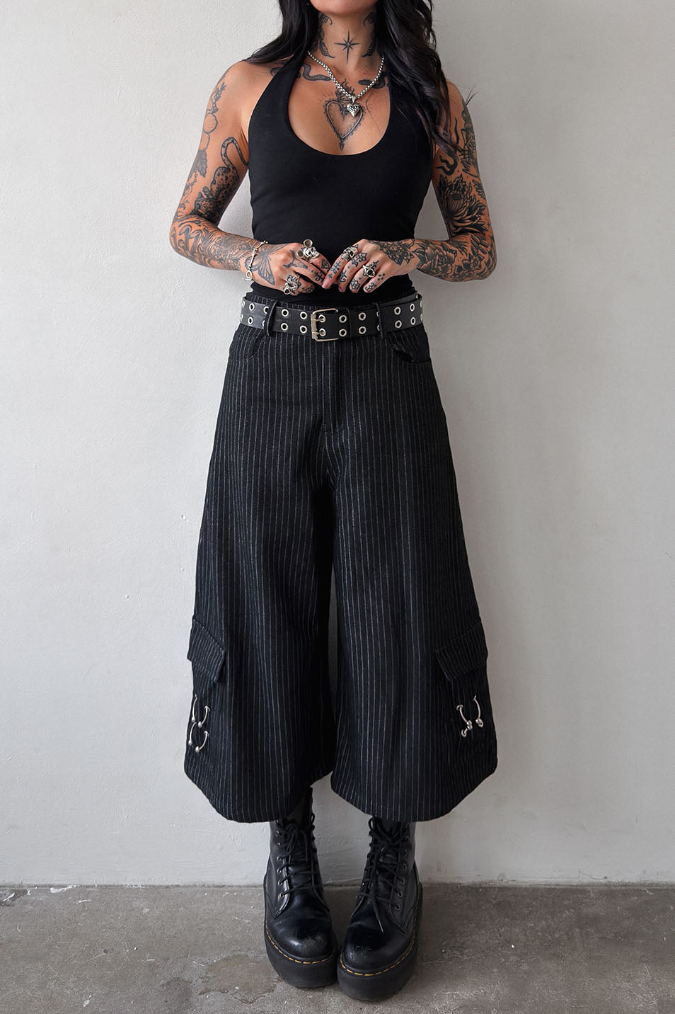 Pinstripe Pierce Me Trouser
