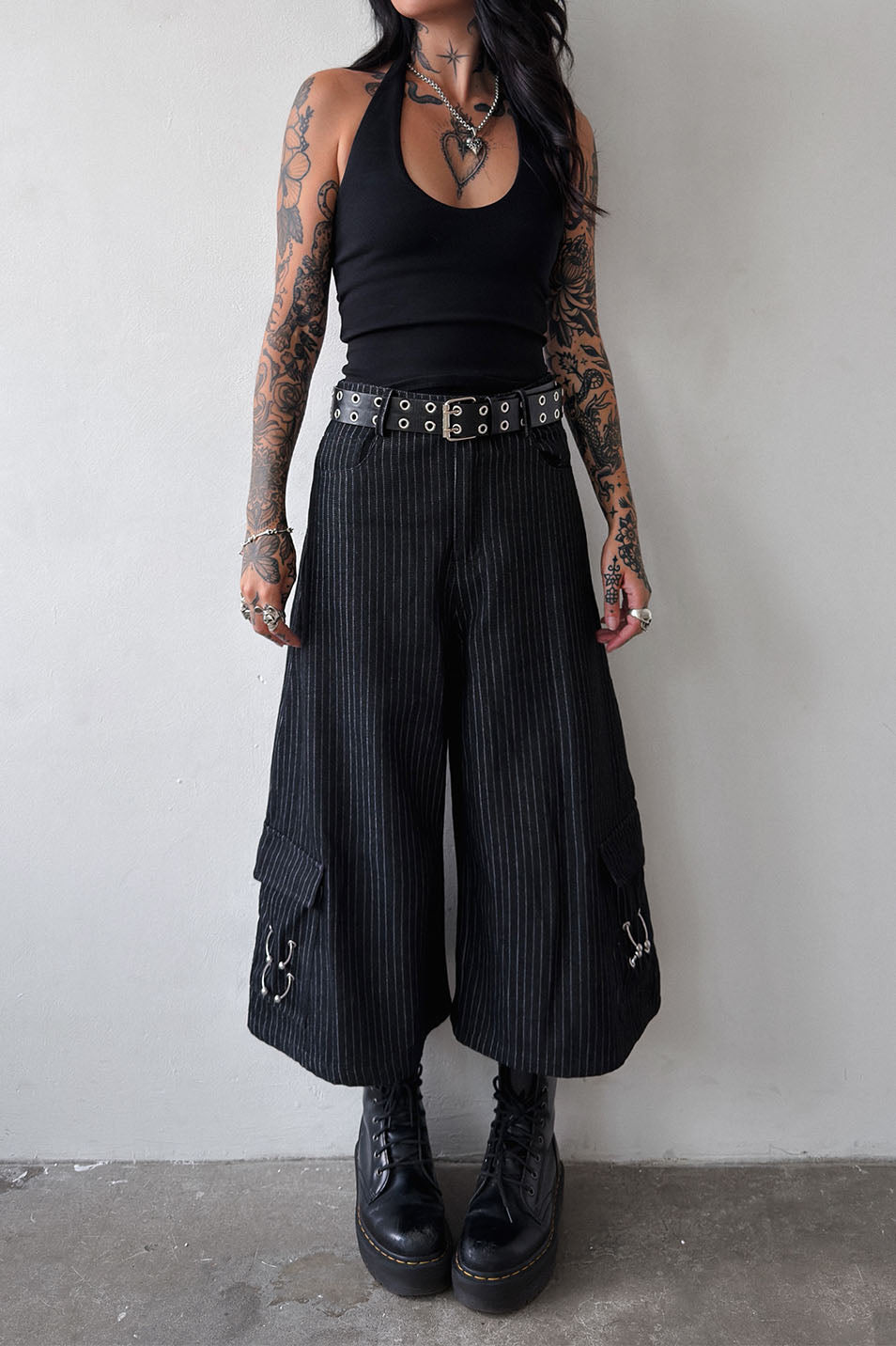 Pinstripe Pierce Me Trouser