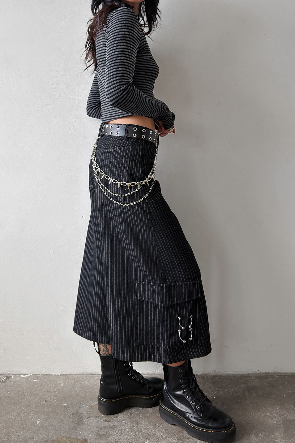 Pinstripe Pierce Me Trouser