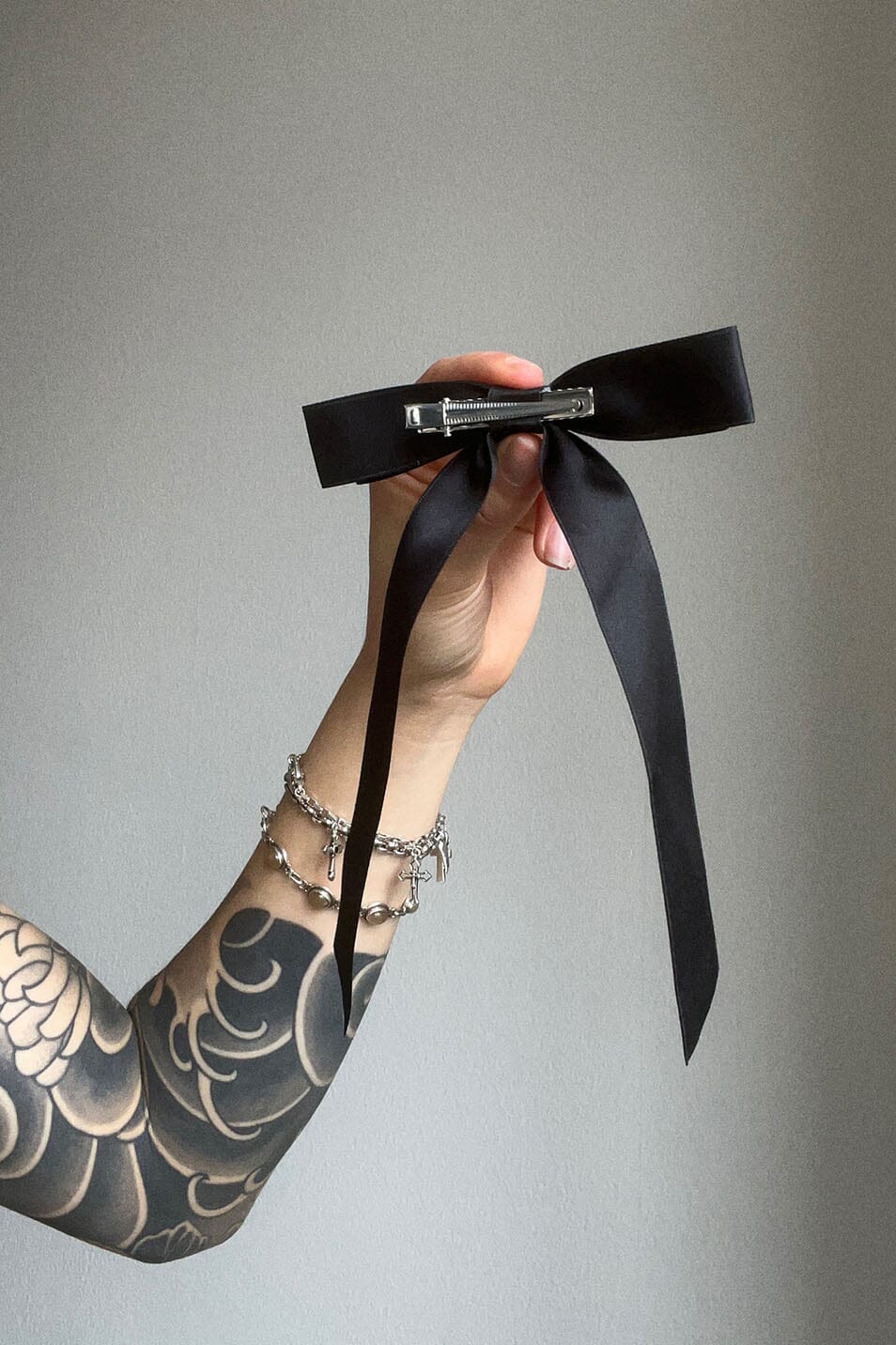 Black Bow Hair Clip - Love Too True