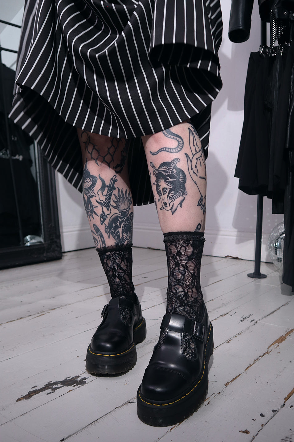 Black Lace Ankle Socks