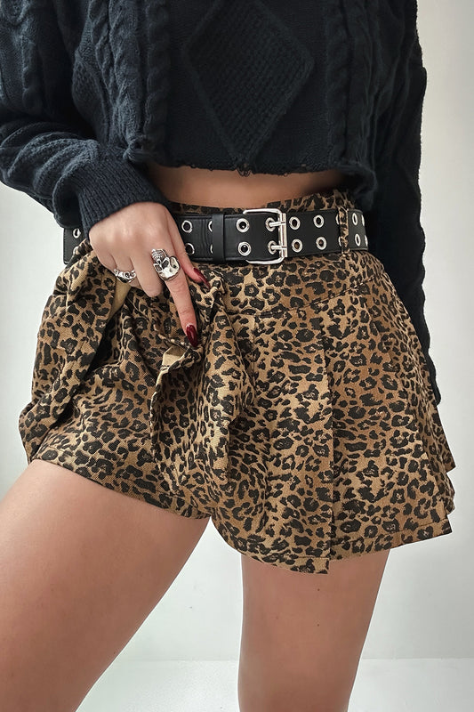 Leopard Pleated Skort