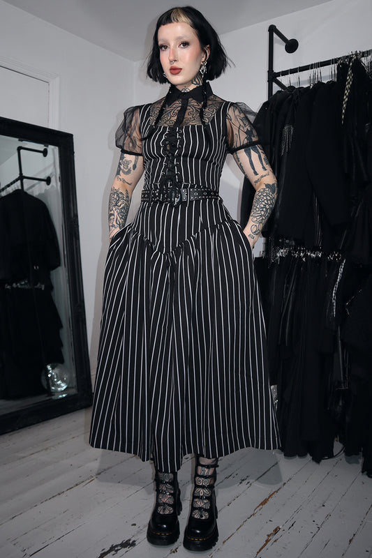 Pinstripe Bury Me Skirt