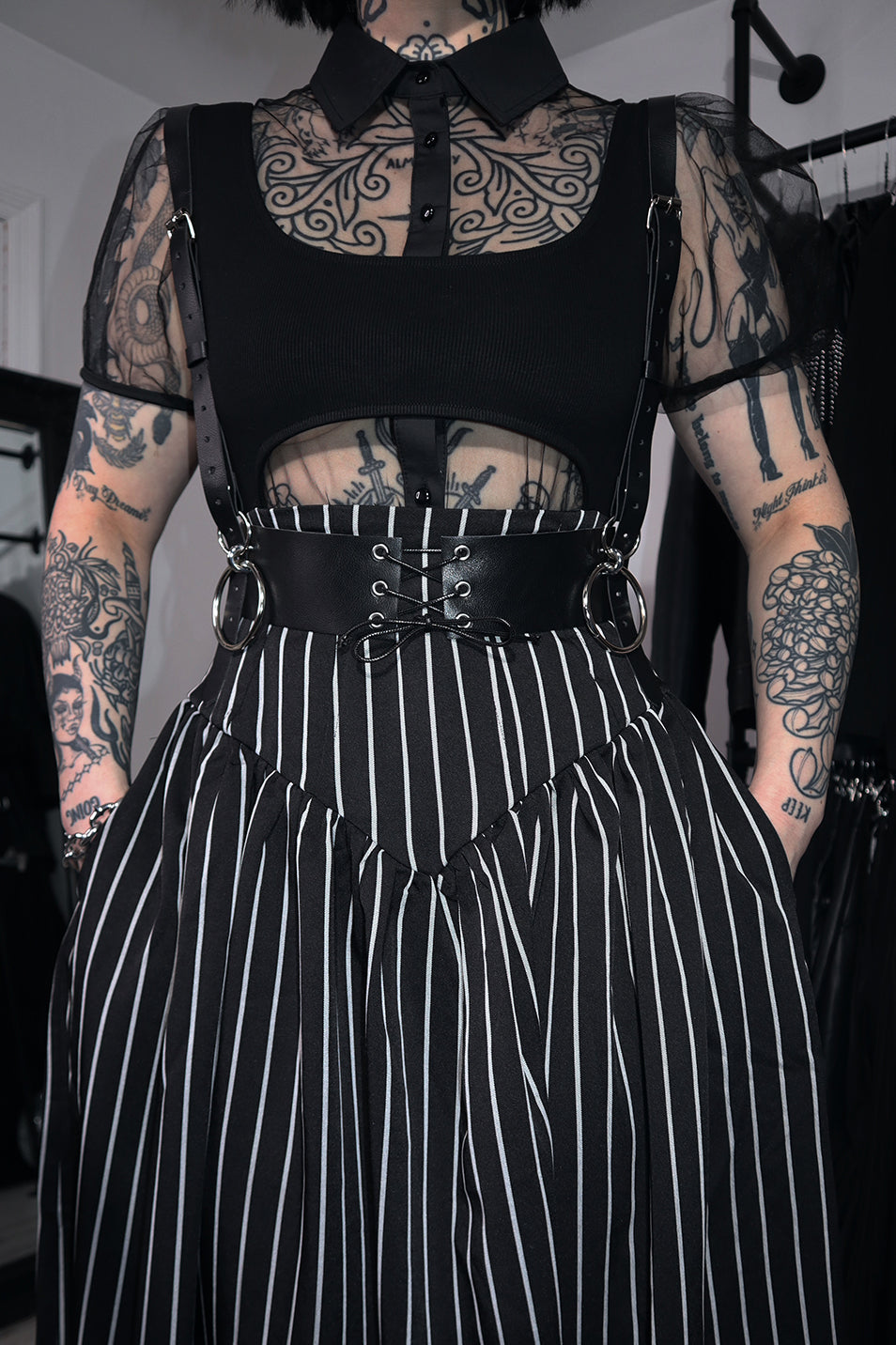 Pinstripe Bury Me Dress