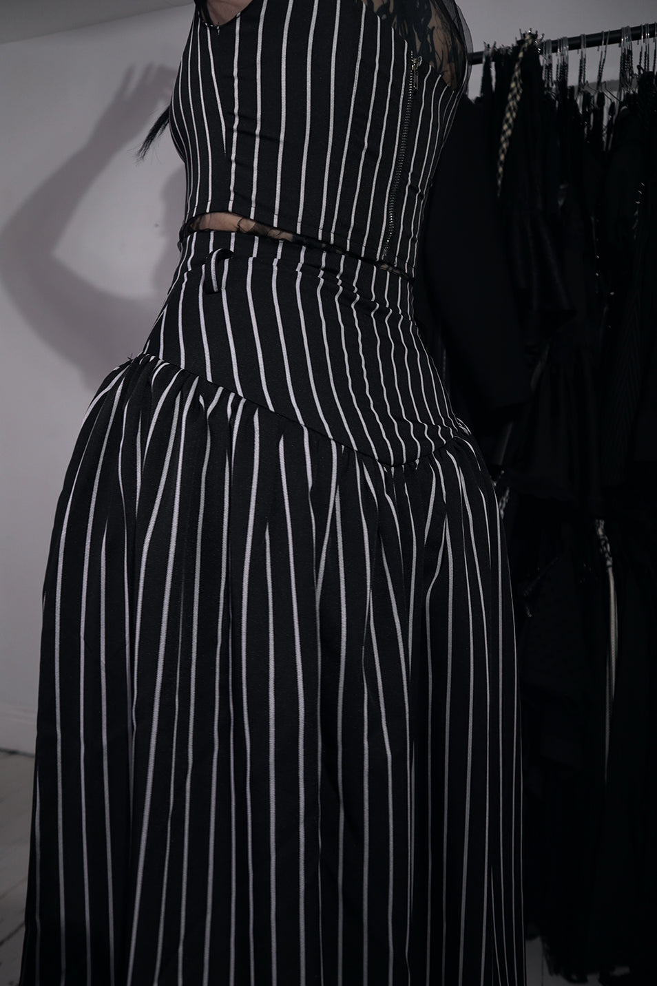 Pinstripe Bury Me Skirt