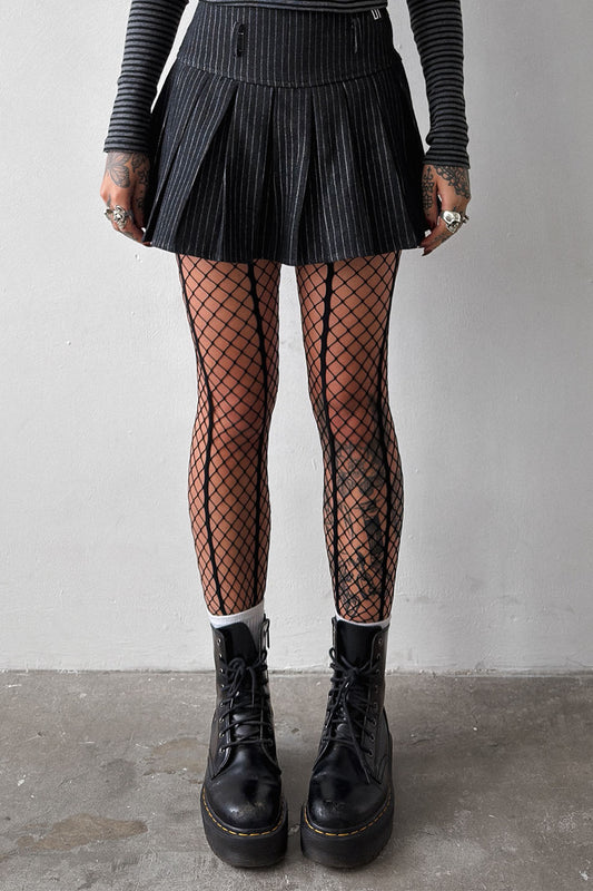 Pinstripe footless tights