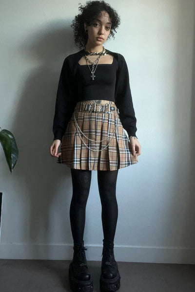 Ashley Buckle Pleated Skirt - Love Too True
