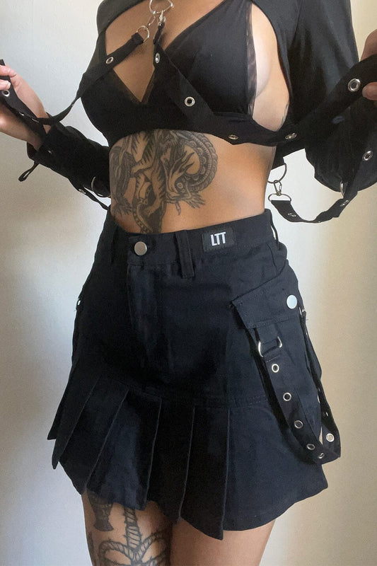 Black Cargo Skirt - Love Too True